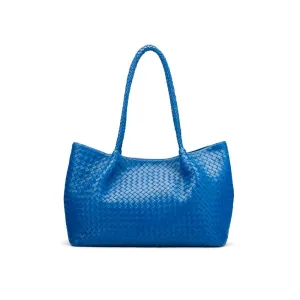 Cassidy Woven Slouchy Bag - Cobalt