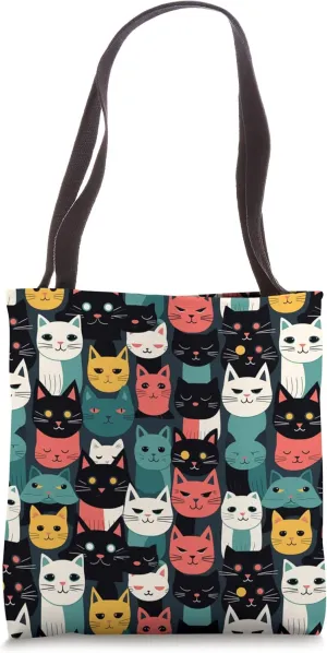 Cat Pattern Tote Bag