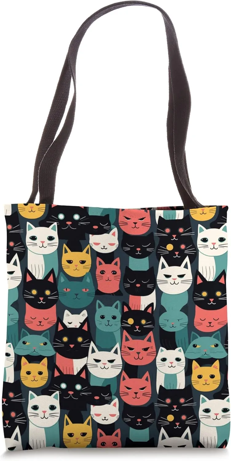 Cat Pattern Tote Bag