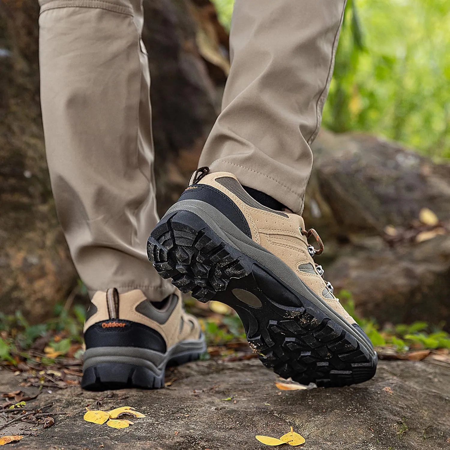 CC-Los Mens Waterproof Hiking Shoes Lightweight Breathable Walking Trekking Sneakers Size 7-13