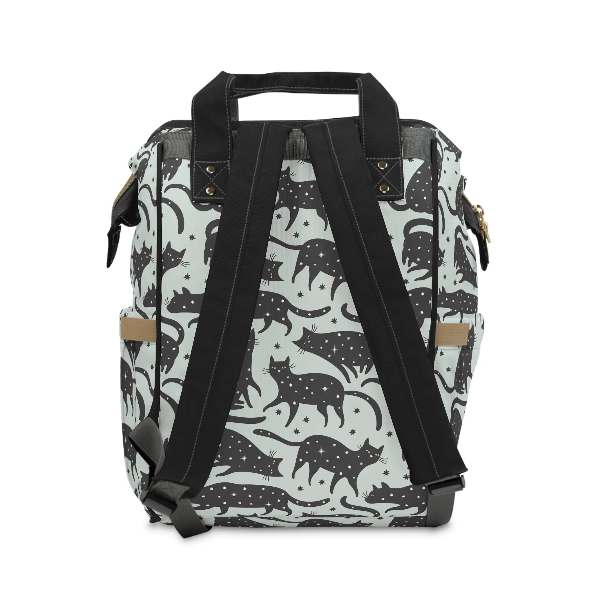 Celestial Cats Pattern Large Capacity Backpack
