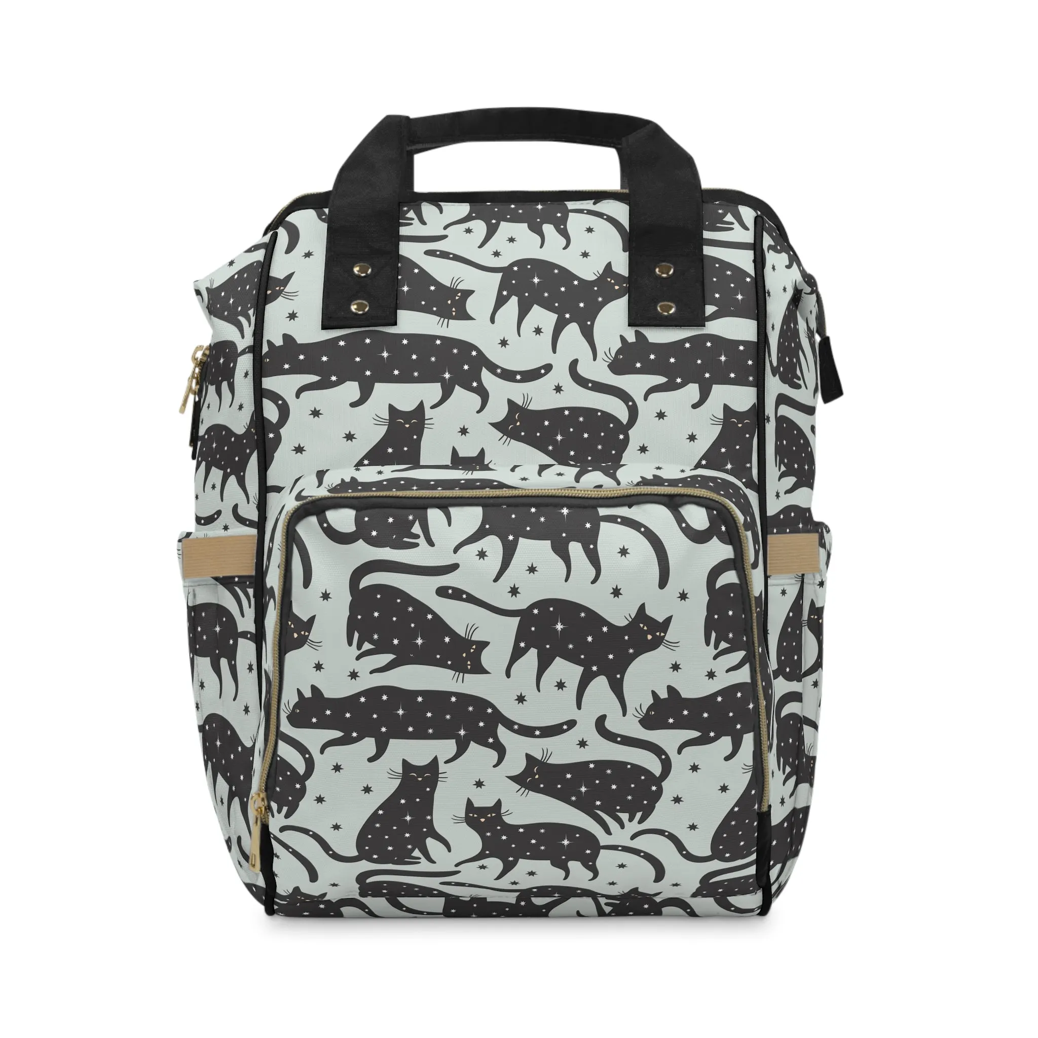Celestial Cats Pattern Large Capacity Backpack