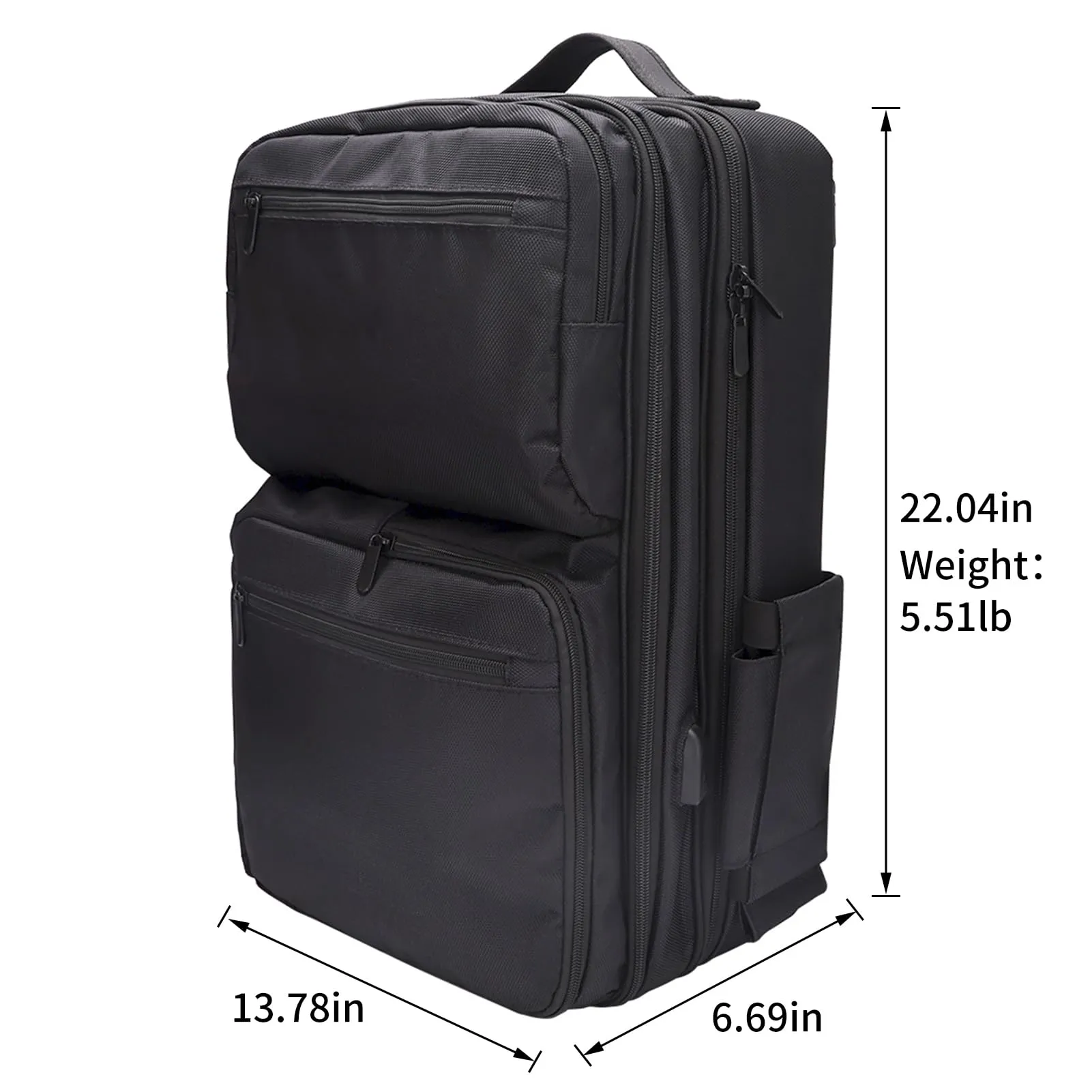 CGBARBER Large Makeup Backpack, Professional Barber Travel Backpack Sliding Trays with Adjustable Dividers Cosmetic Storage Organizer (Black)