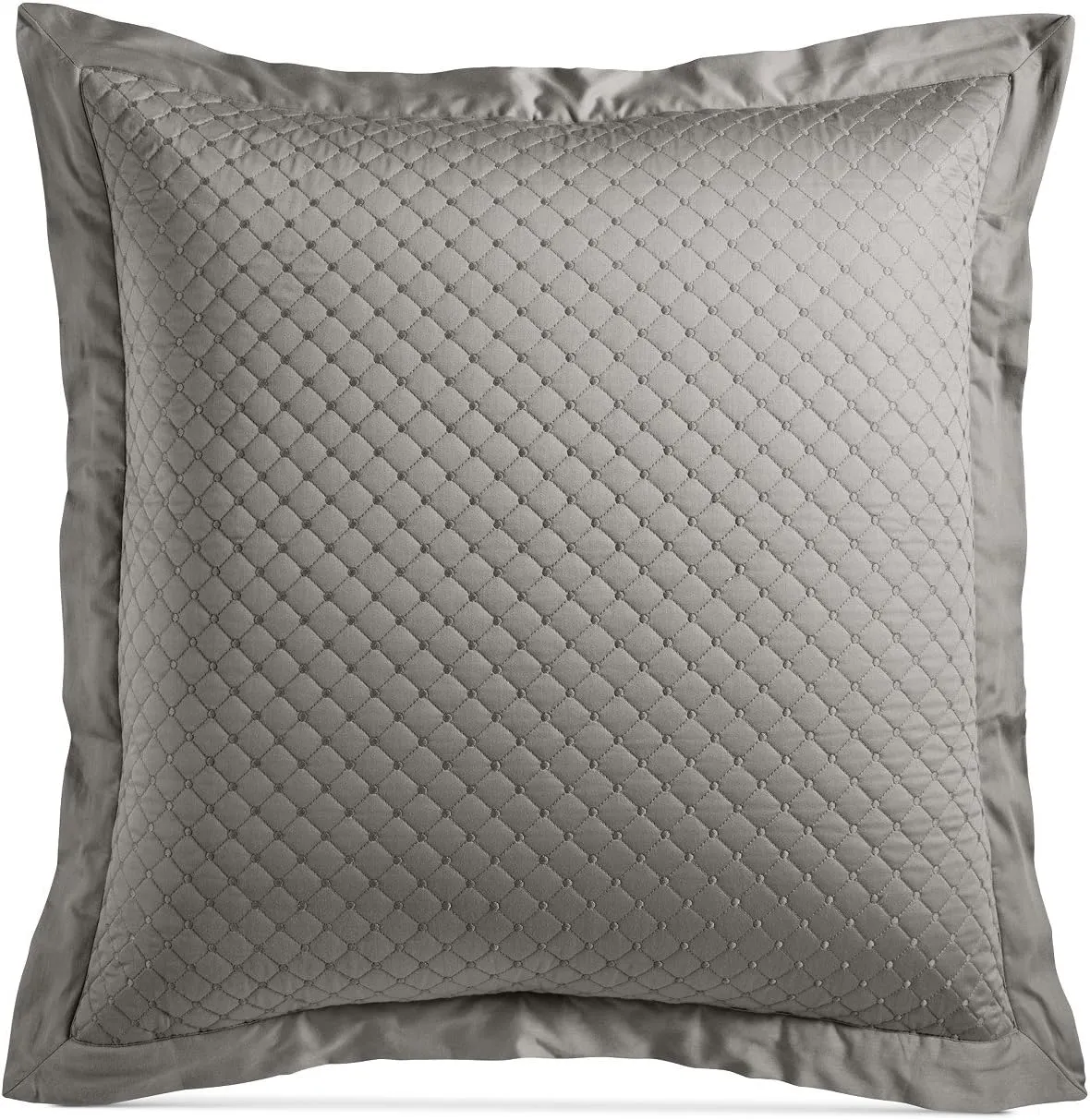 Charter Club Damask Cotton Quilted Diamond Pattern European Sham Stone