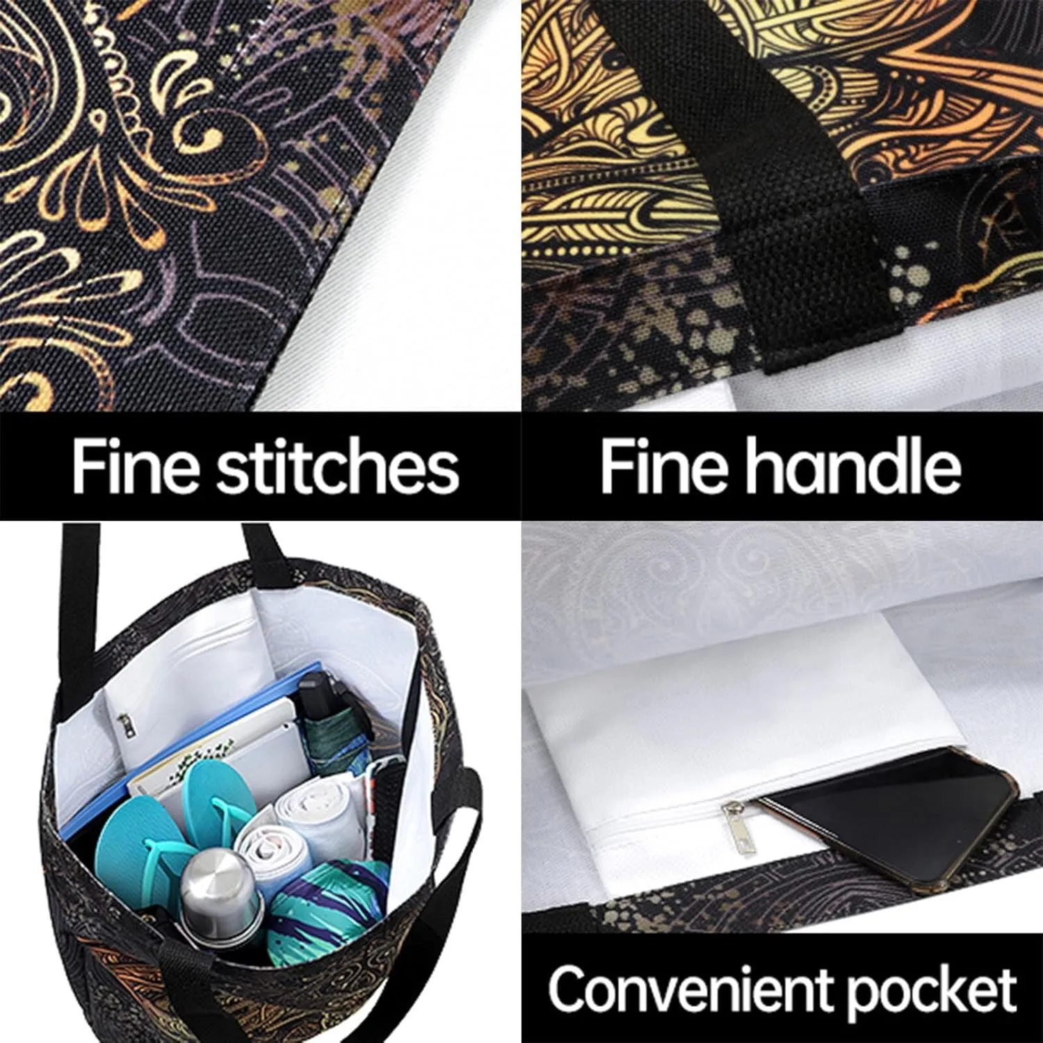 Chic Extra Large Shoulder Grocery Tote Bag, Beautiful Bee Silhouette Old Honeycomb Retro Canvas Daily Gym Weekender Beach Travel Kitchen Reusable Market Shopping Handle Bag
