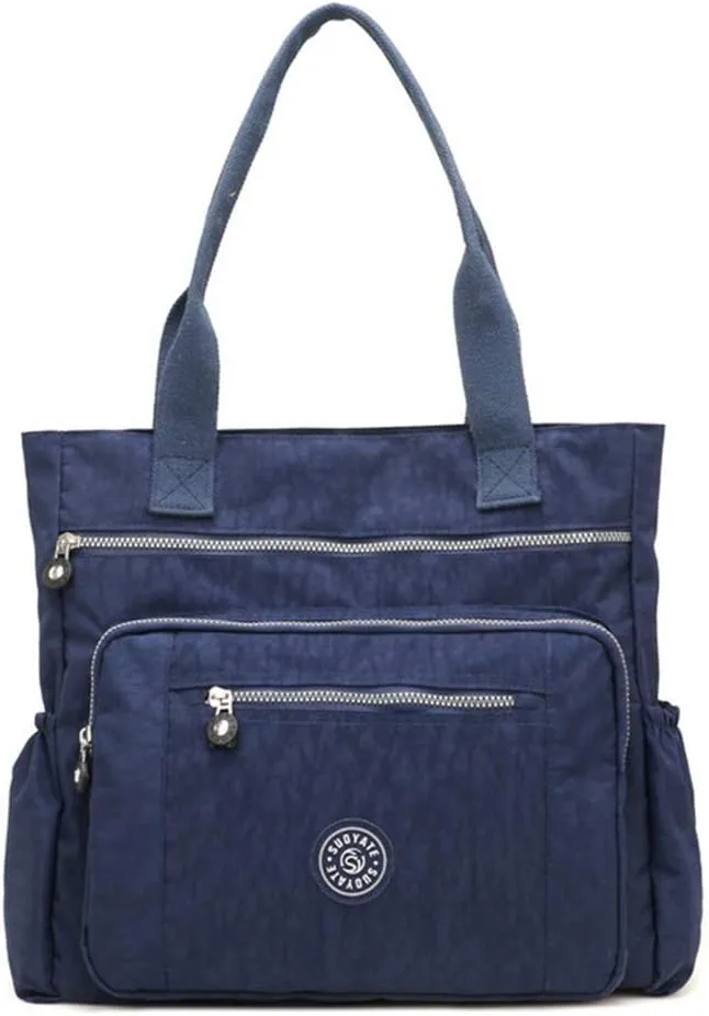 Chikencall Shoulder Bag for Women Waterproof Shoulder Bag Washed Nylon Casual Travel Purses