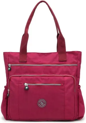 Chikencall Shoulder Bag for Women Waterproof Shoulder Bag Washed Nylon Casual Travel Purses