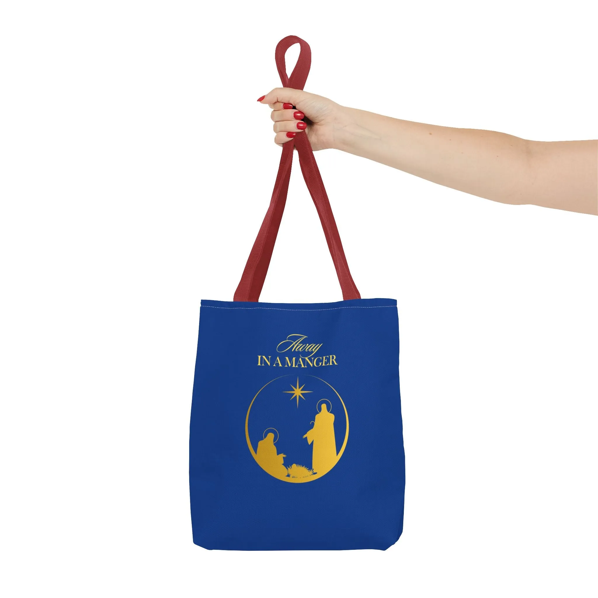 Christmas Carol Away in a Manger Tote Bag