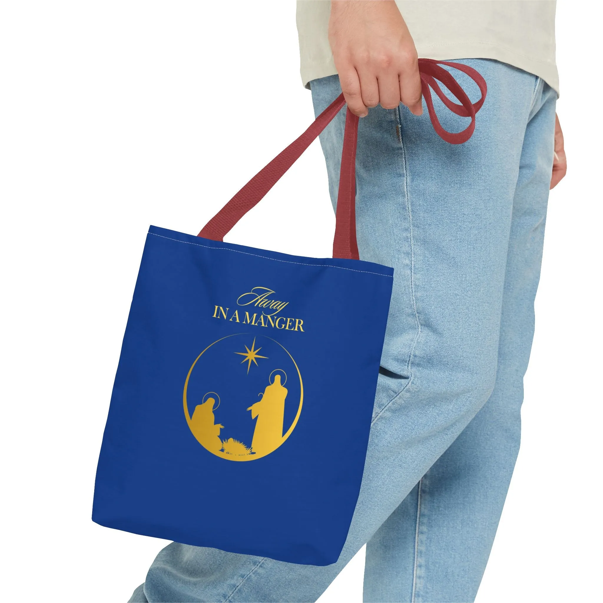 Christmas Carol Away in a Manger Tote Bag