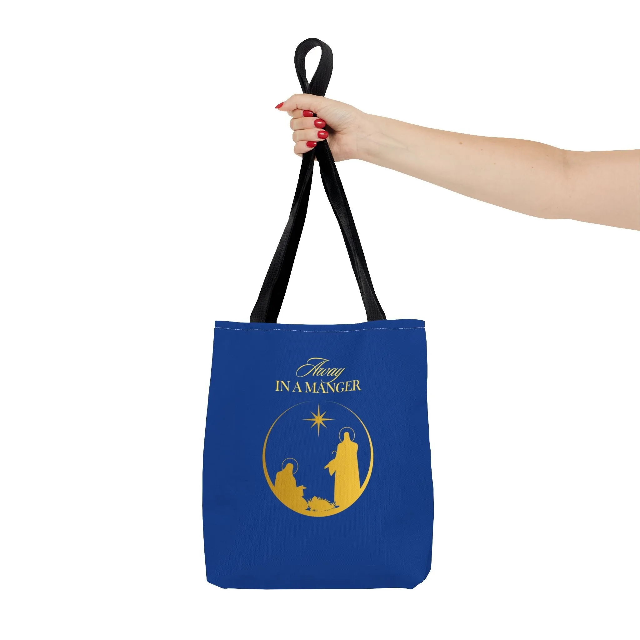 Christmas Carol Away in a Manger Tote Bag