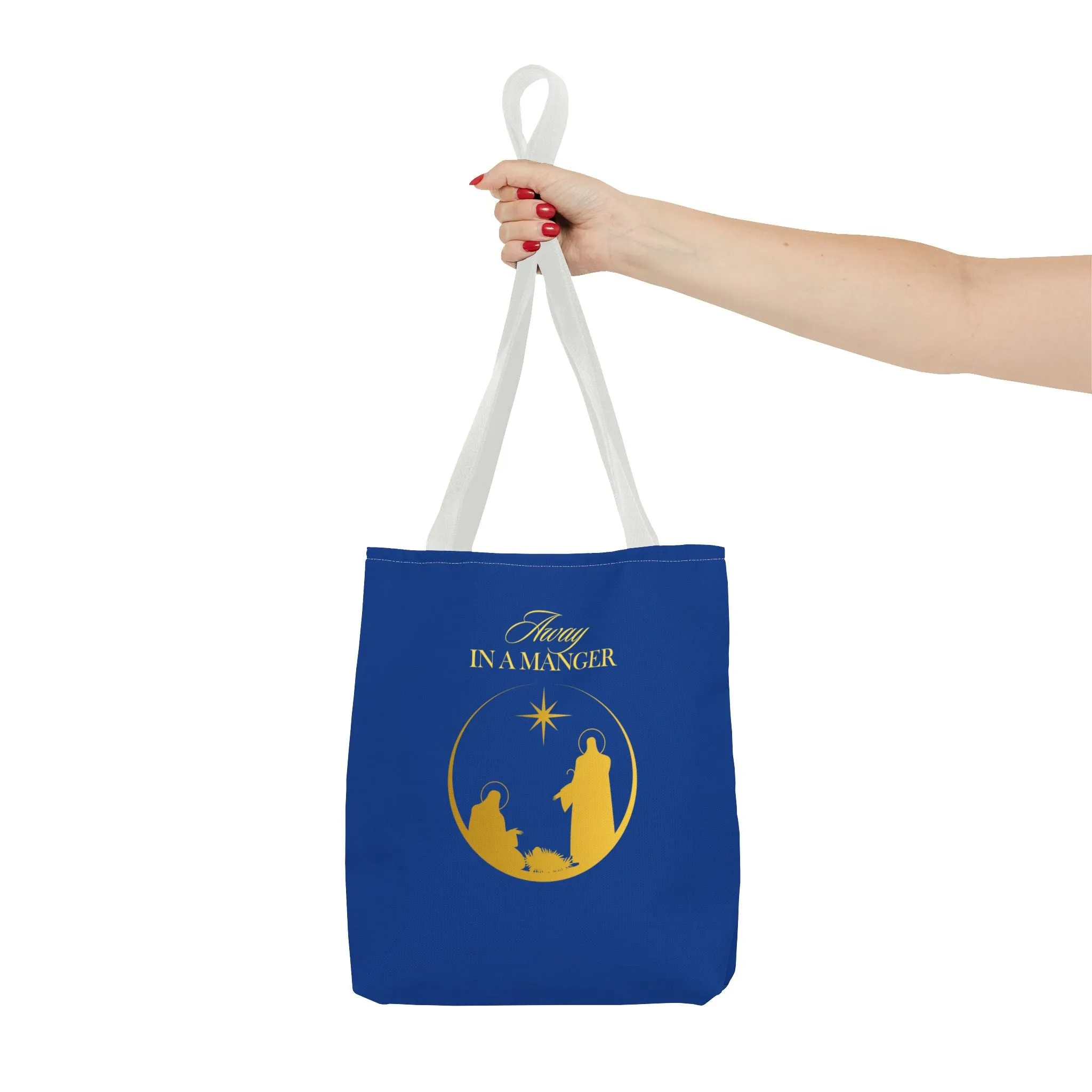 Christmas Carol Away in a Manger Tote Bag