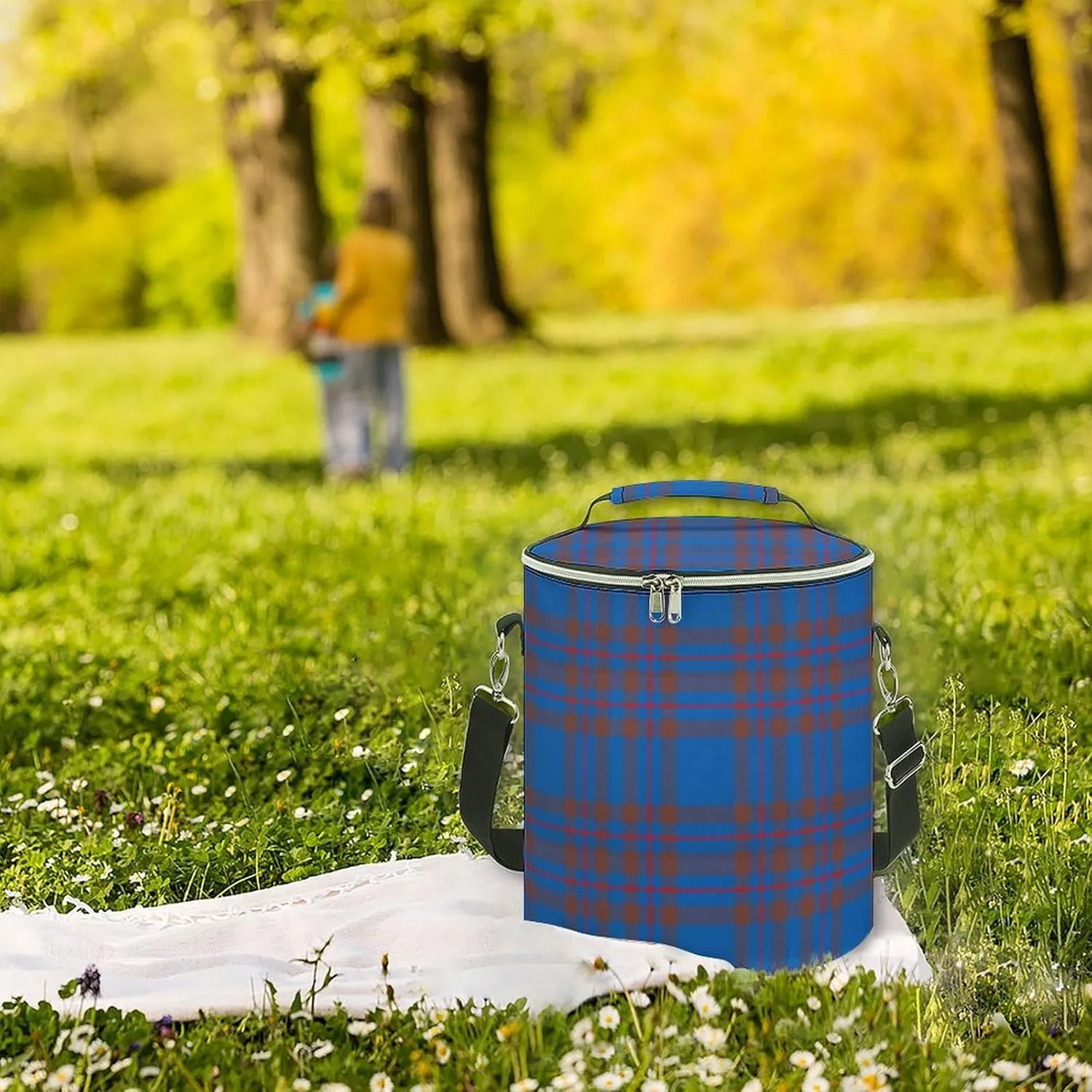 Clan Elliot Tartan Chiffon Large Capacity Cylindrical Camping Ice Pack Unisex