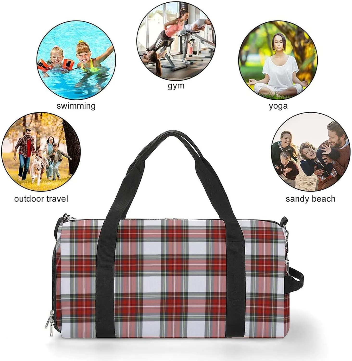 Clan MacArthur Arthur Portable Large Capacity Fully Printed Fitness Bag Unisex