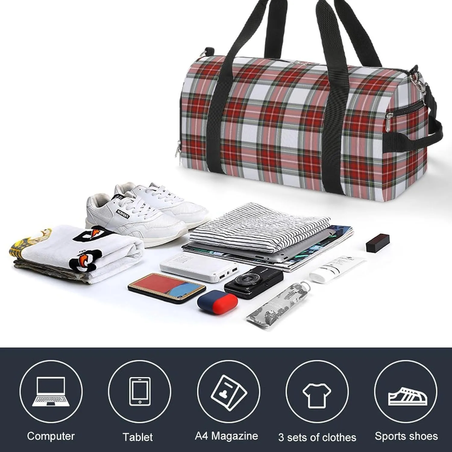 Clan MacArthur Arthur Portable Large Capacity Fully Printed Fitness Bag Unisex