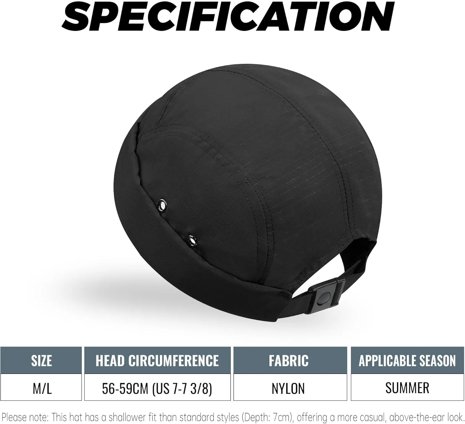 CLAPE Brimless Cap for Men Lightweight Breathable Nylon 5 Panel Docker Cap Waterproof No Visor Worker Rolled Cuff Leon Hat