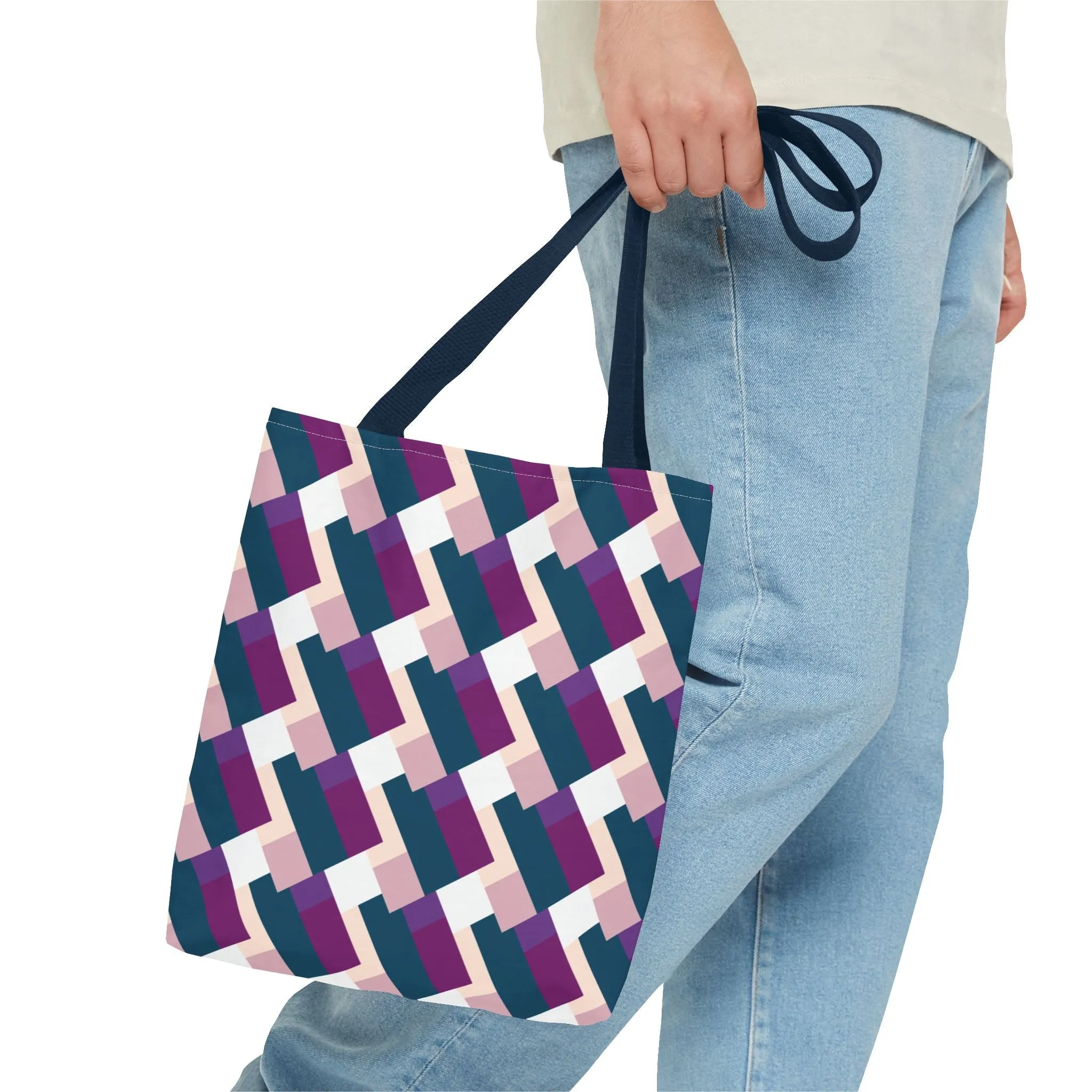 Classic Tote - Blue & Purple Pattern