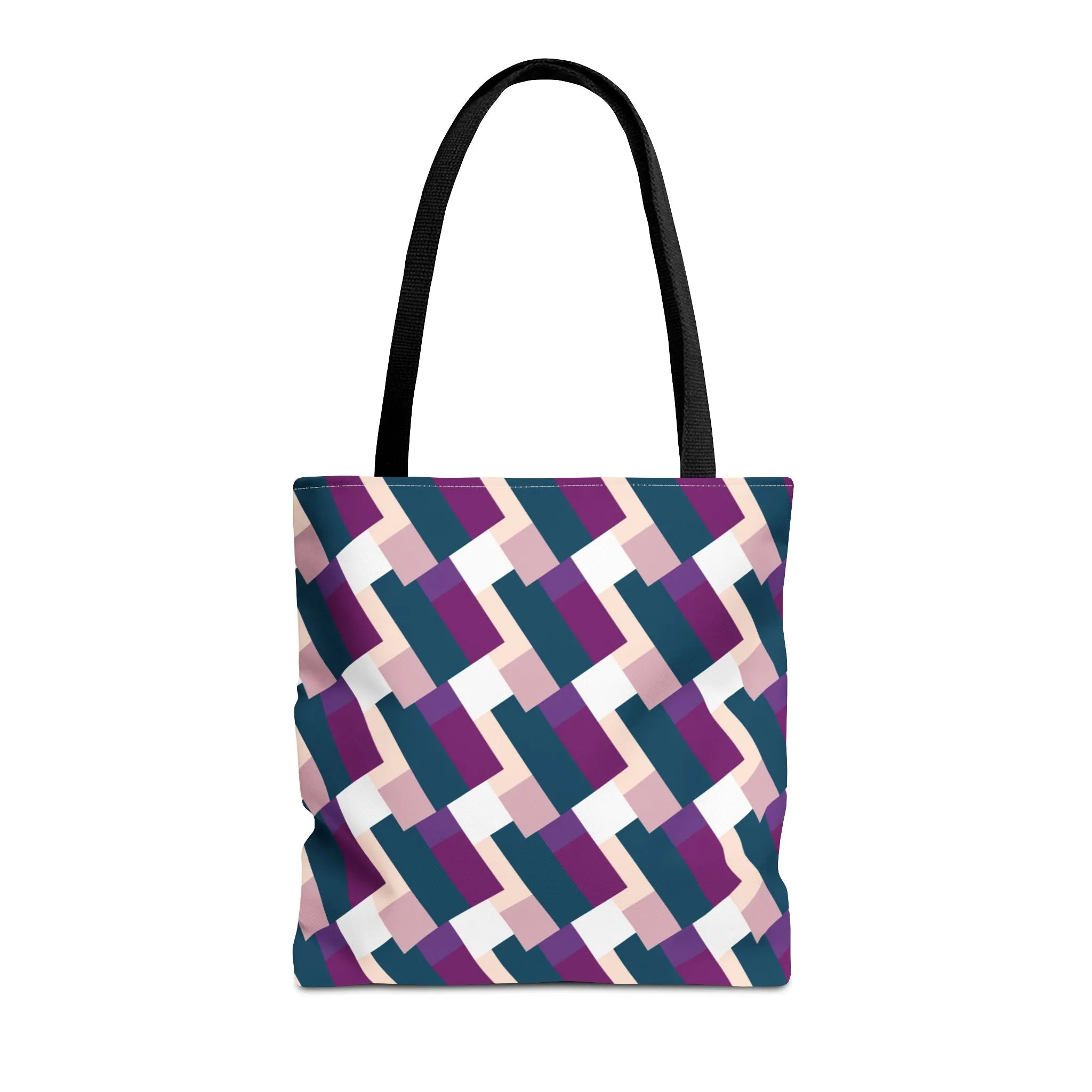 Classic Tote - Blue & Purple Pattern