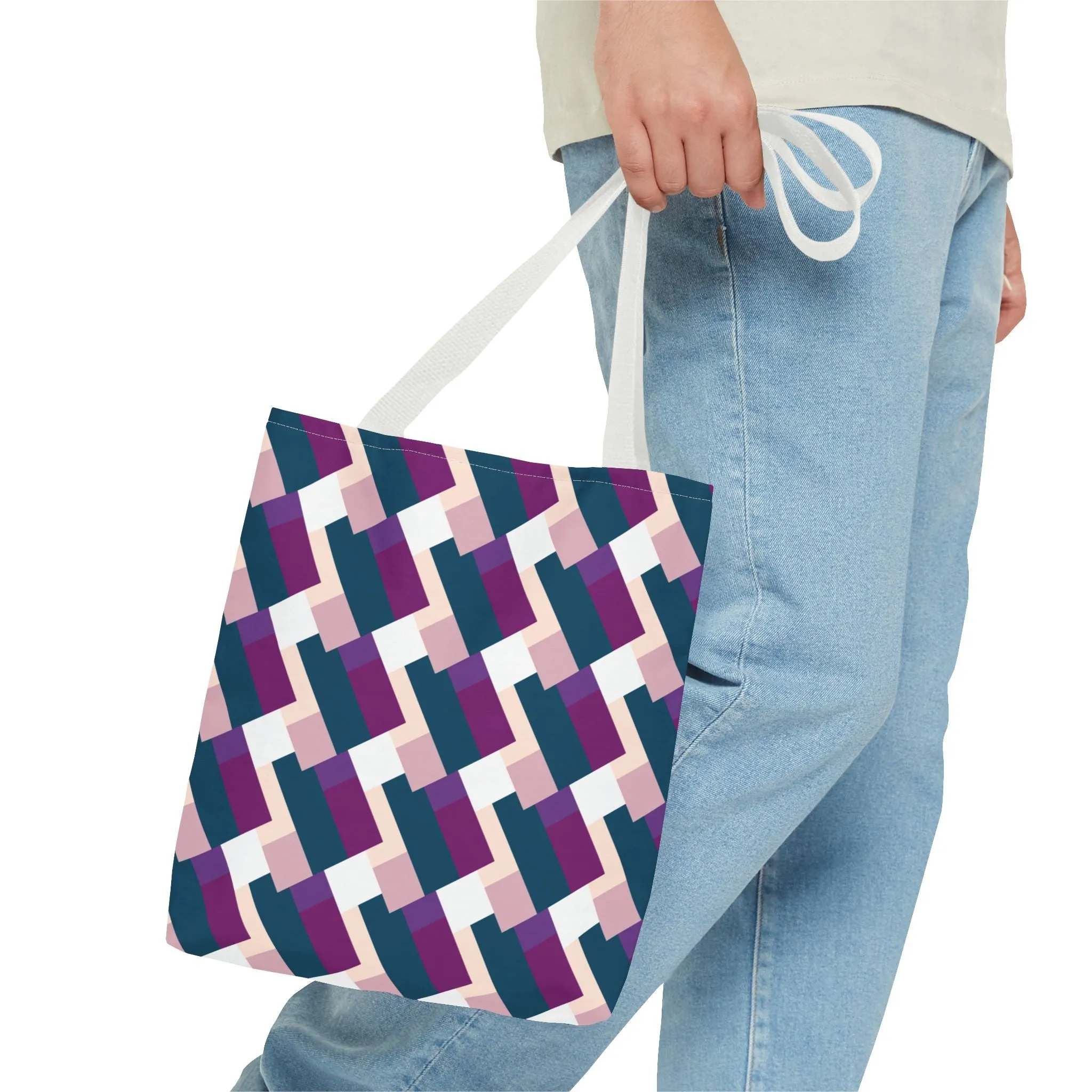 Classic Tote - Blue & Purple Pattern