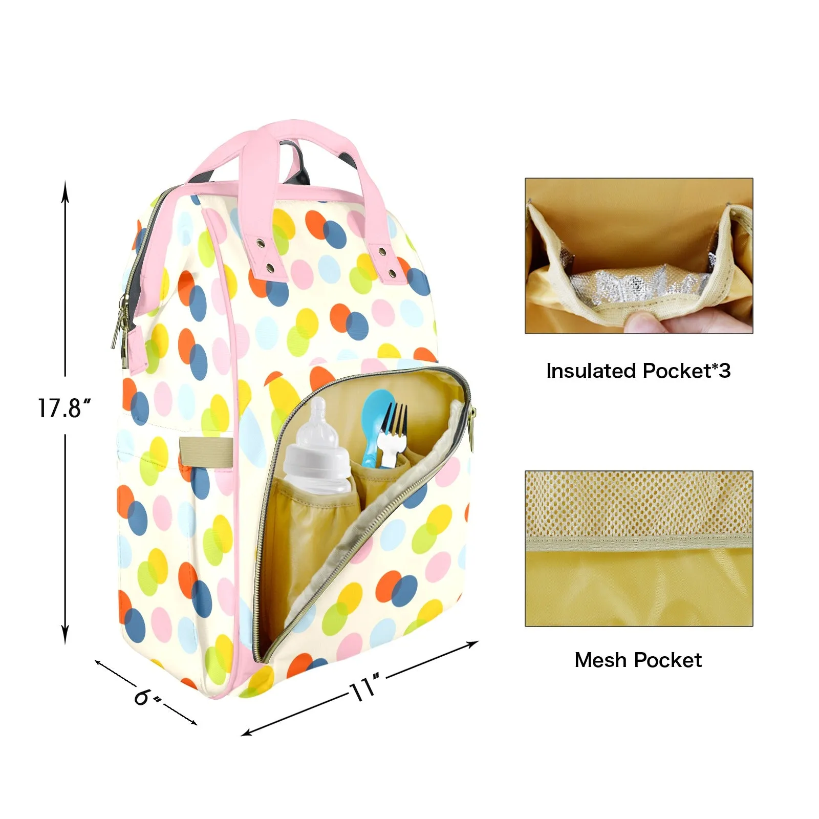 Color Theory Customizable Diaper Bag