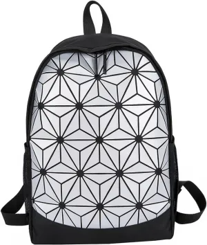 Colorful backpack Creative personality backpack Fashion sports backpack Oversized travel laptop backpack, Argent