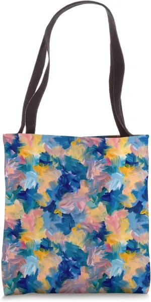 Colorful Impressionism Style Pattern Tote Bag