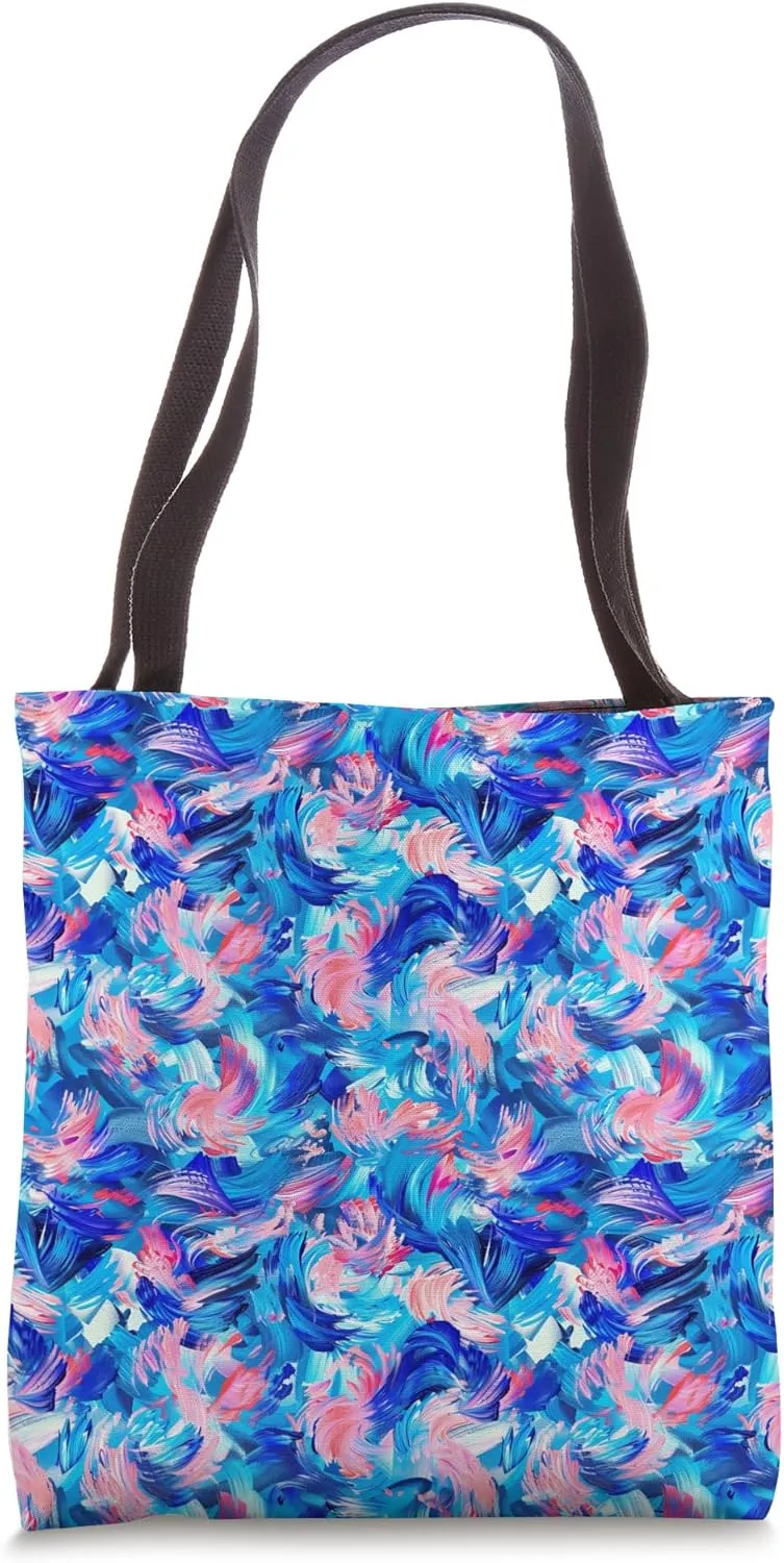 Colorful Impressionism Style Pattern Tote Bag
