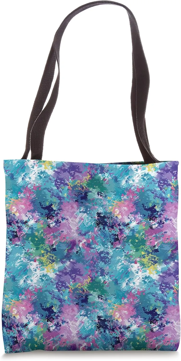 Colorful Impressionism Style Pattern Tote Bag