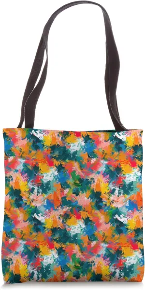 Colorful Impressionism Style Pattern Tote Bag