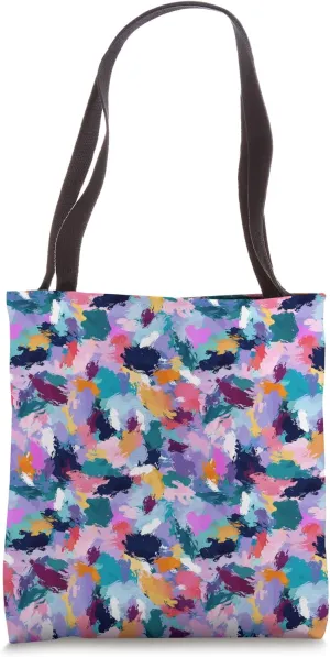 Colorful Impressionism Style Pattern Tote Bag