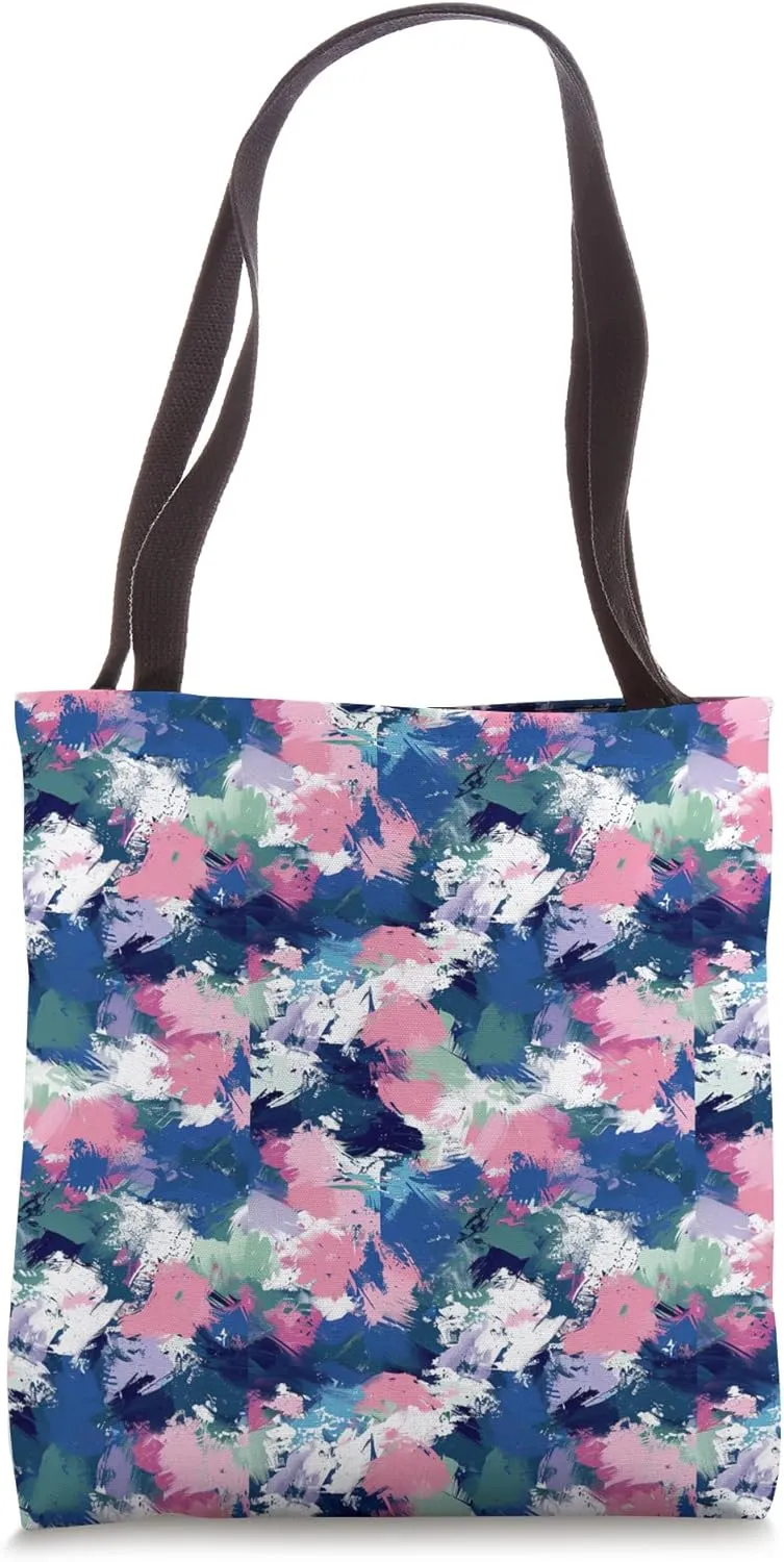 Colorful Impressionism Style Pattern Tote Bag