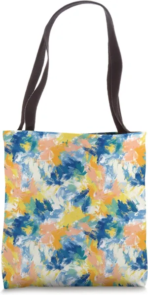Colorful Impressionism Style Pattern Tote Bag