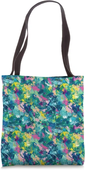 Colorful Impressionism Style Pattern Tote Bag