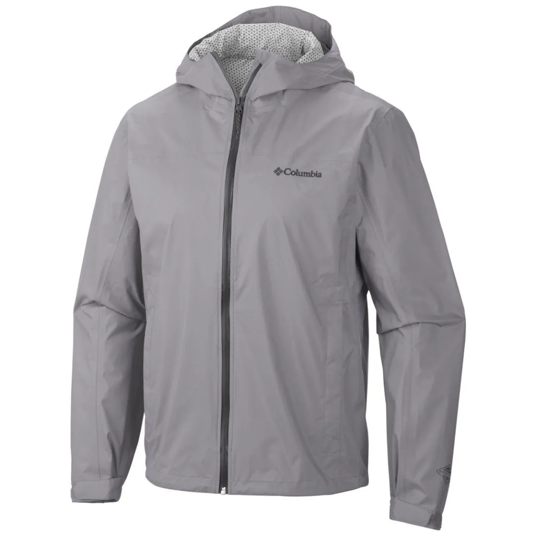 Columbia Men Grey Evapouration Rain Jacket