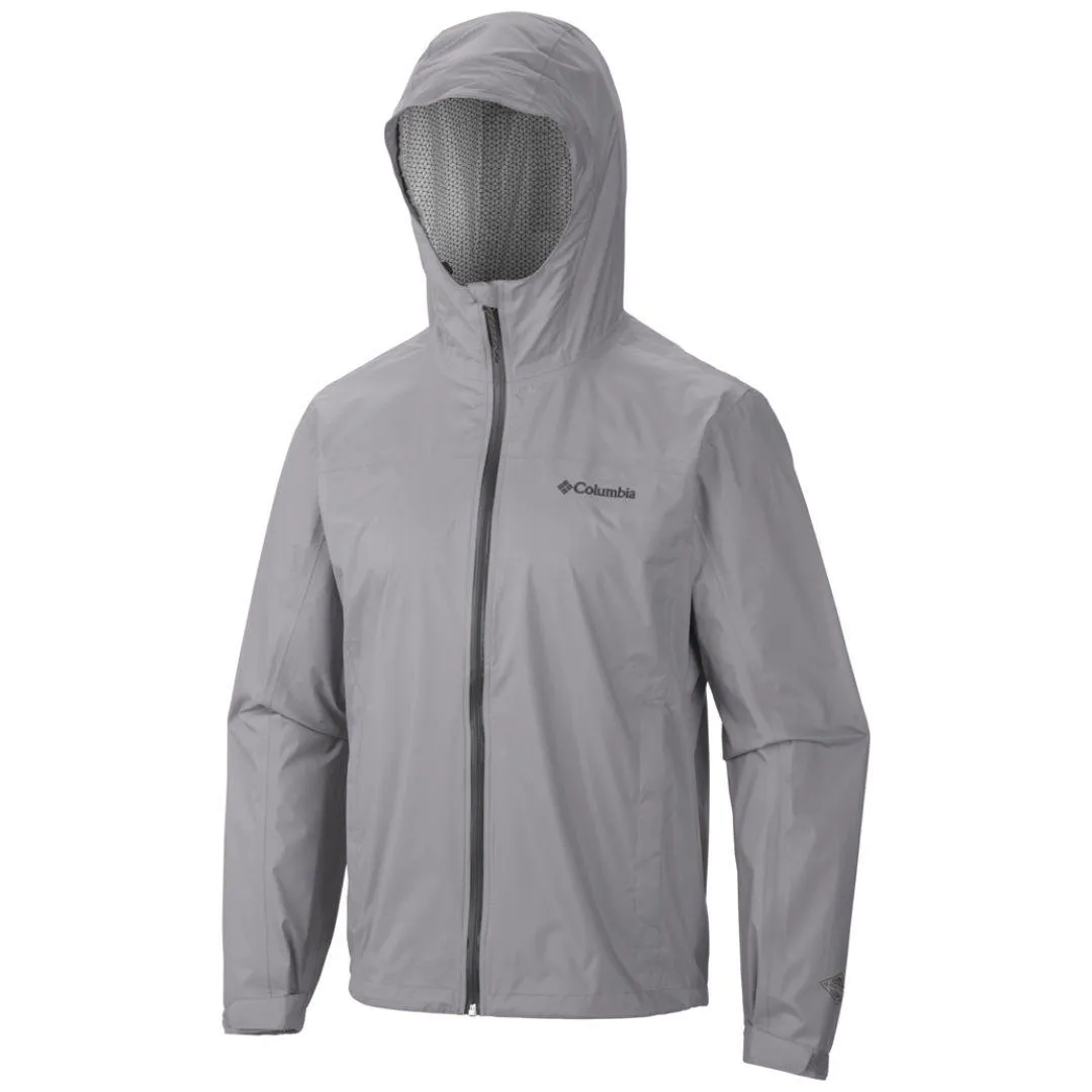 Columbia Men Grey Evapouration Rain Jacket
