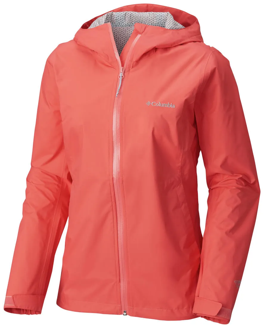 Columbia Women Peach Evapouration Rain Jacket