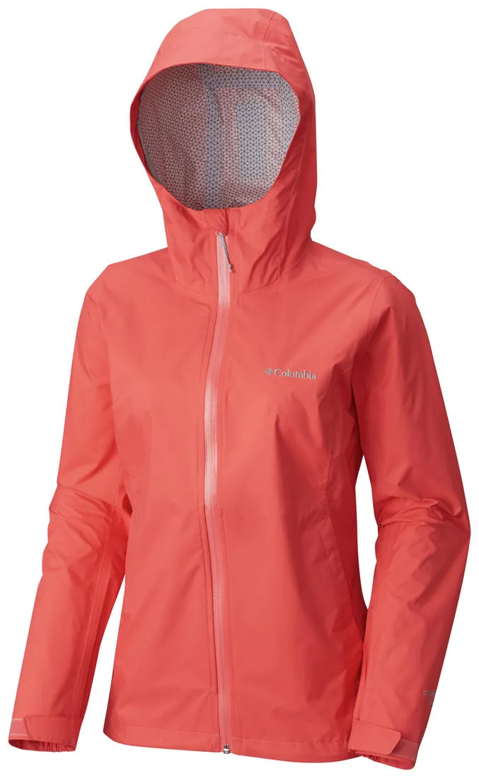 Columbia Women Peach Evapouration Rain Jacket