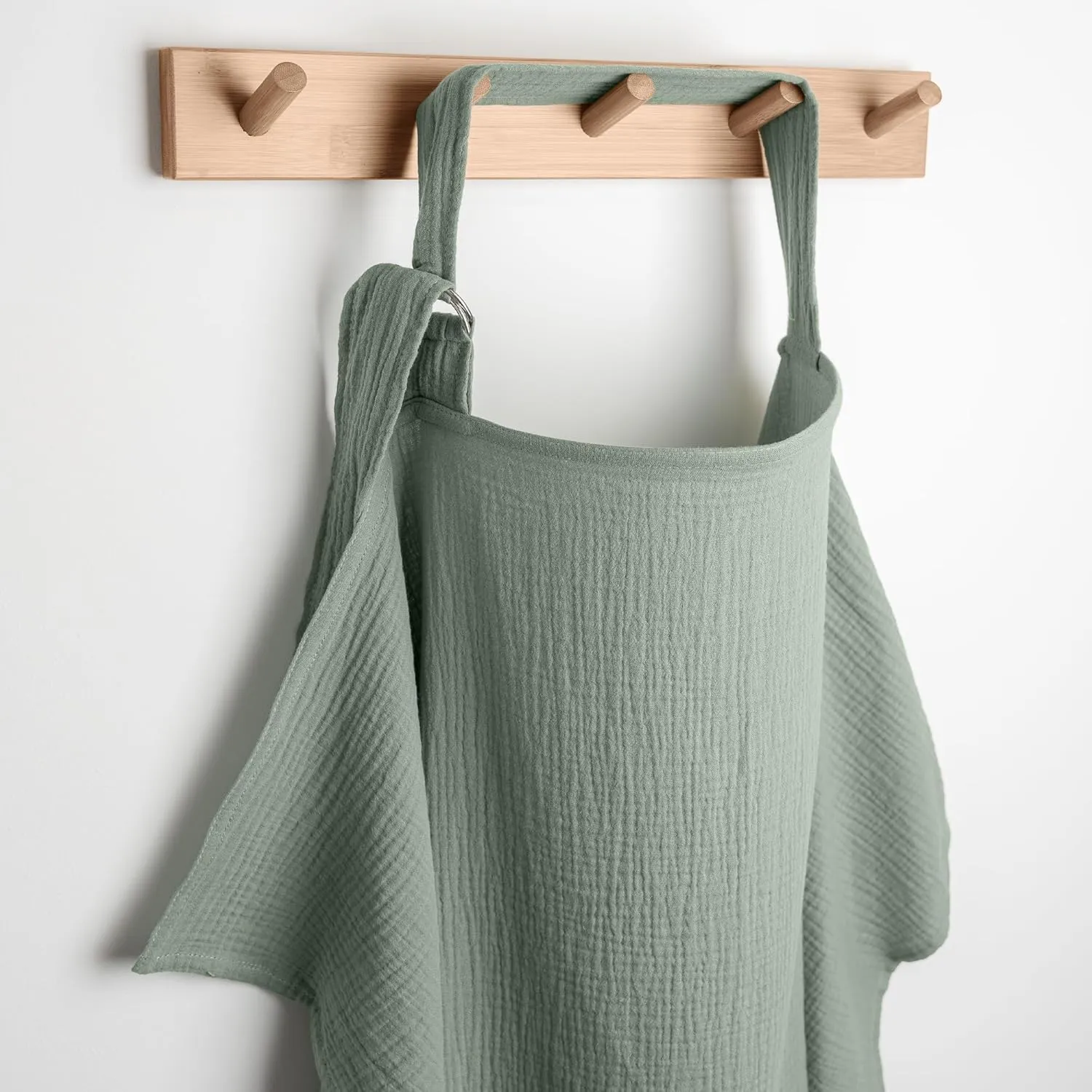 Comfy Cubs Muslin Nursing Cover - 100% Muslin Breastfeeding Cover for Moms - Soft & Breathable Baby Nursing Scarf with Adjustable Neck Strap - Portable, Lightweight & Privacy Coverage - Fern