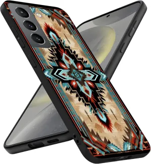 Compatible with Samsung Galaxy S24 Case, Western Retro Cowhide Animal Print Farm Cowgirl Howdy Boho Cowboy Country Graphic Design Soft TPU Full Body Protection Cover Case Gift for Women Men