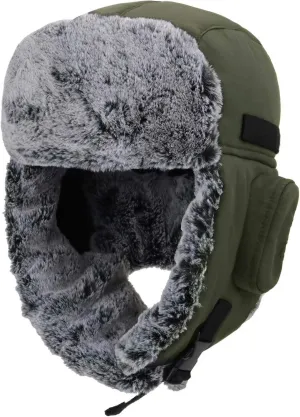 Connectyle Men's Trapper Hat with Faux Fur Linning Eskimo Windproof Winter Warm Hats Ushanka Hunting Hat