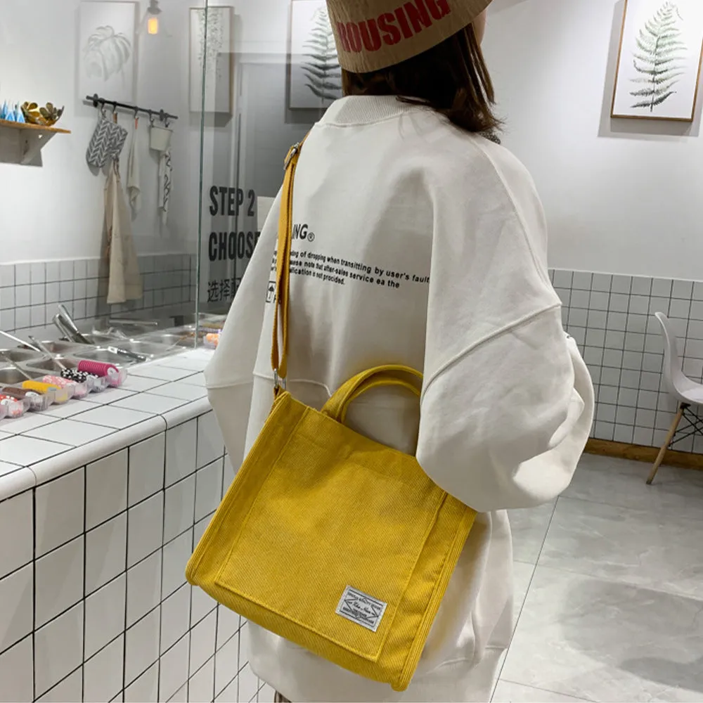 Corduroy Square Stride Crossbody