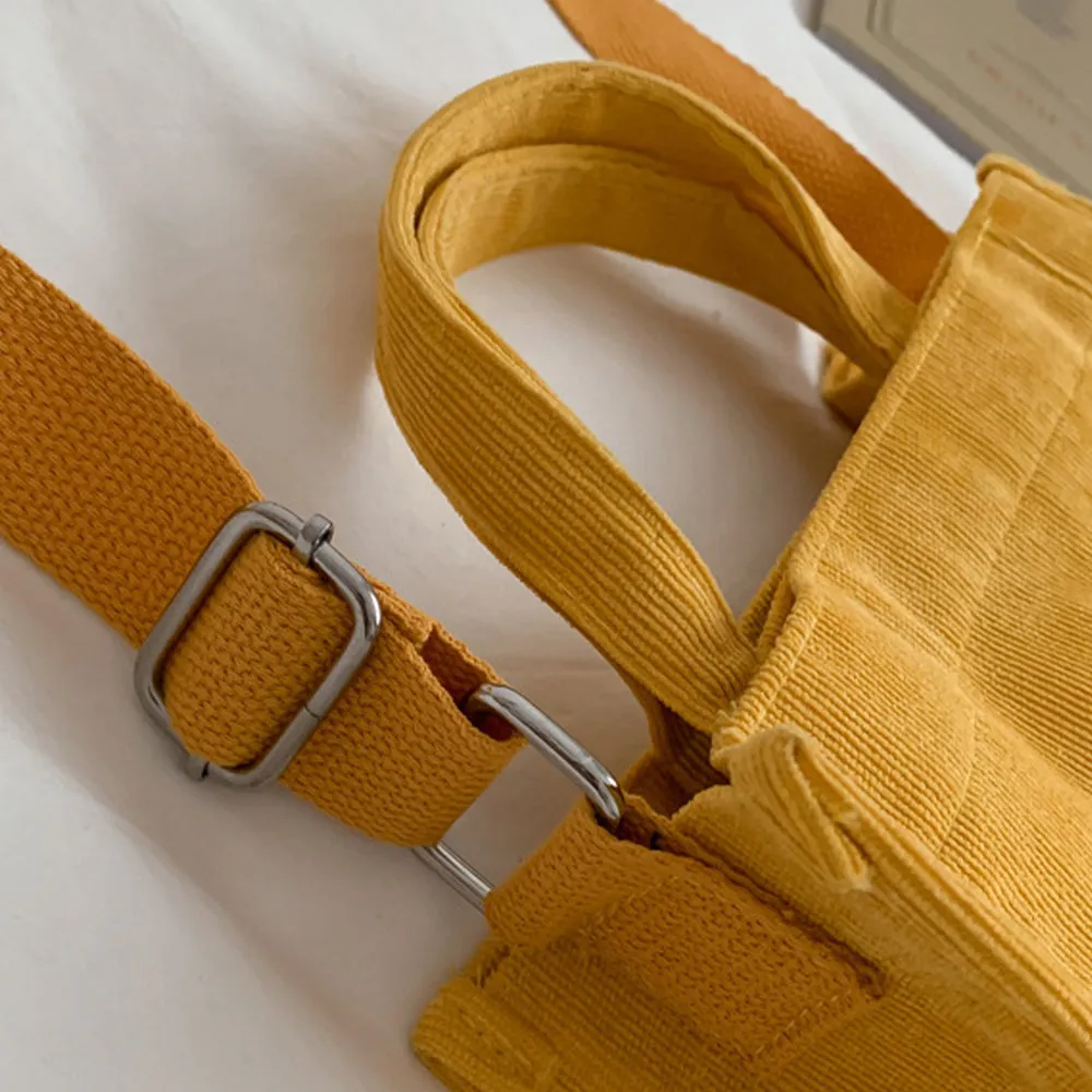 Corduroy Square Stride Crossbody