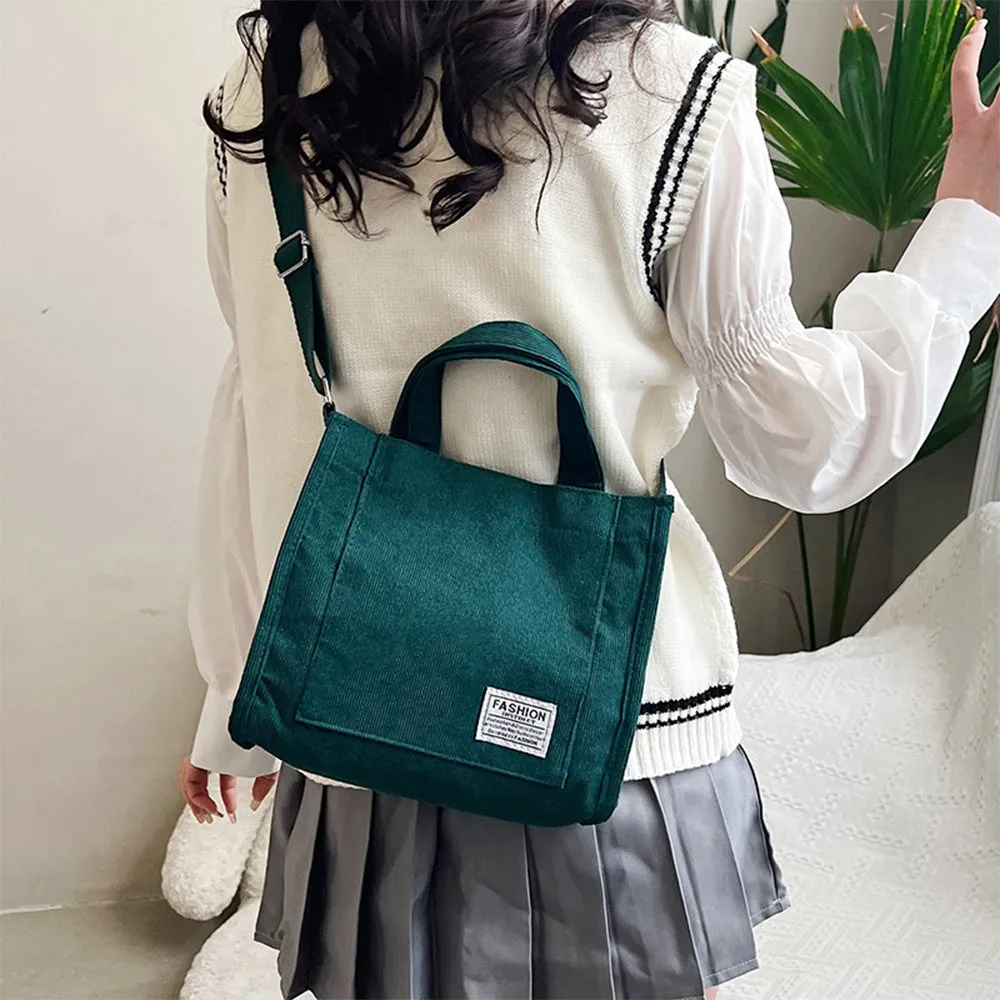Corduroy Square Stride Crossbody