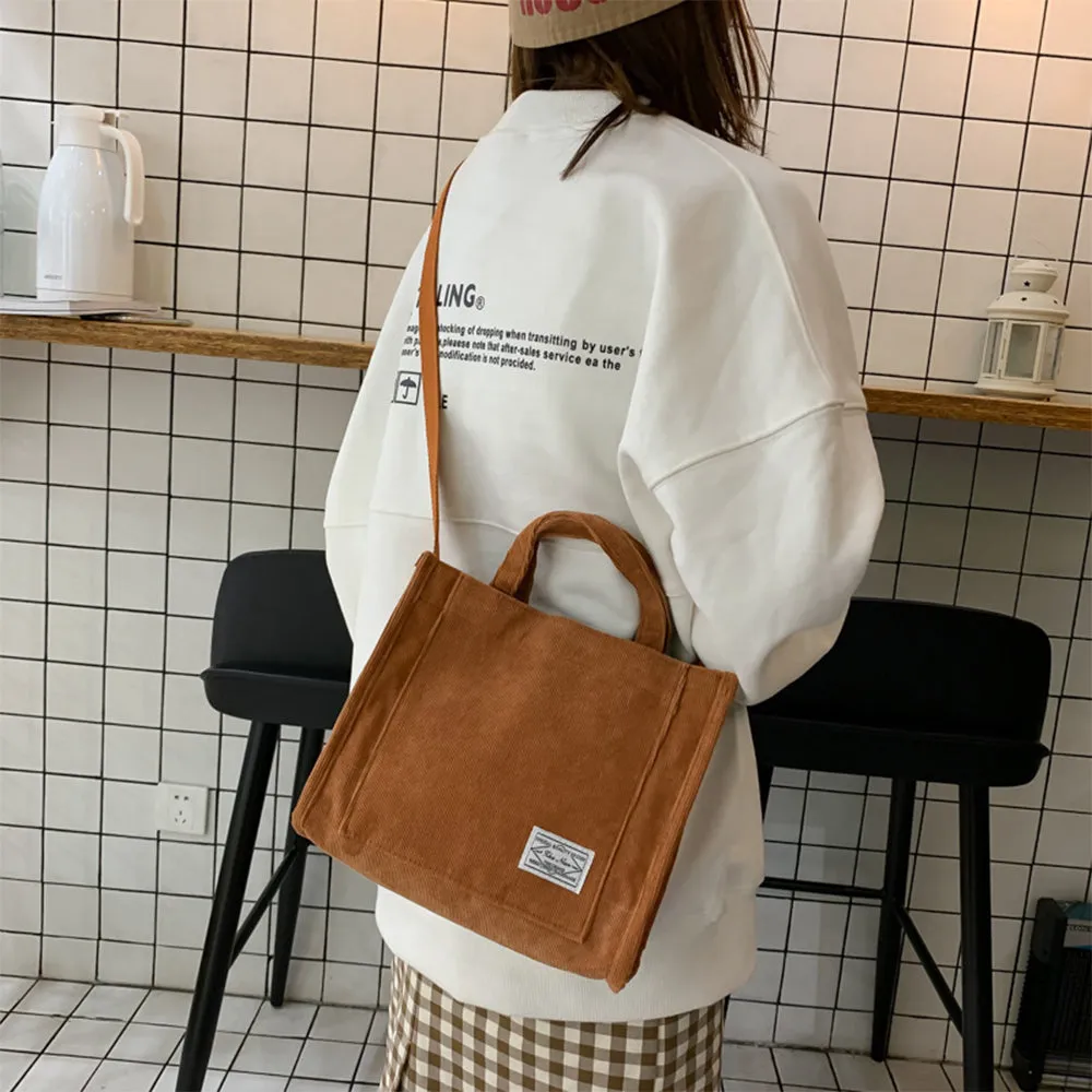 Corduroy Square Stride Crossbody