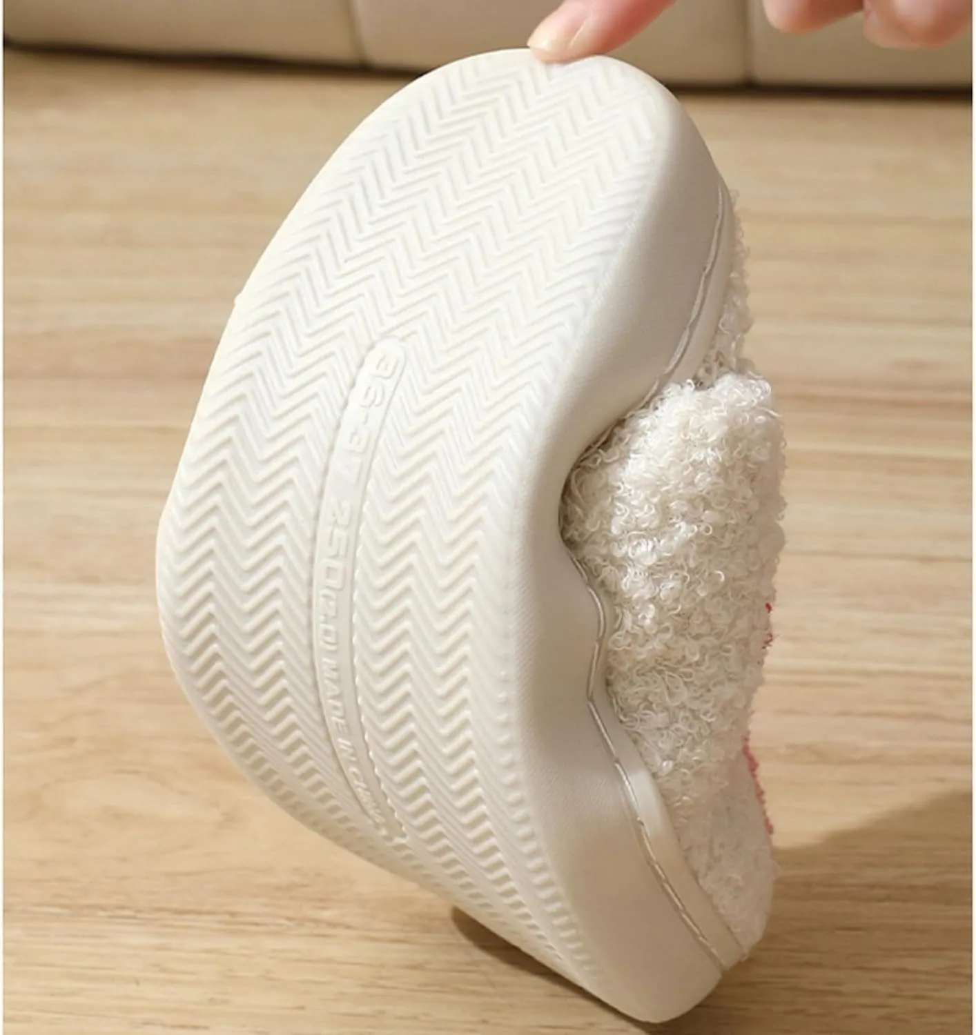 Cotton Slippers Cute Pattern Winter White Indoor Home Fuzzy Thick Comfy Soft Warm Anti-slip Wear-resistant Couple Gift