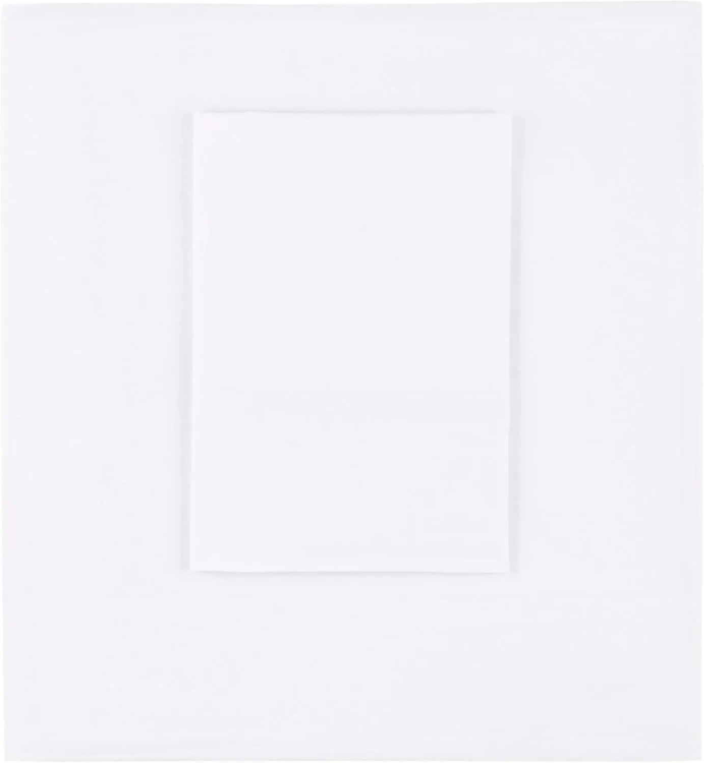 Cozy Cotton White Sheet Set, Queen Size, White Solid Pattern