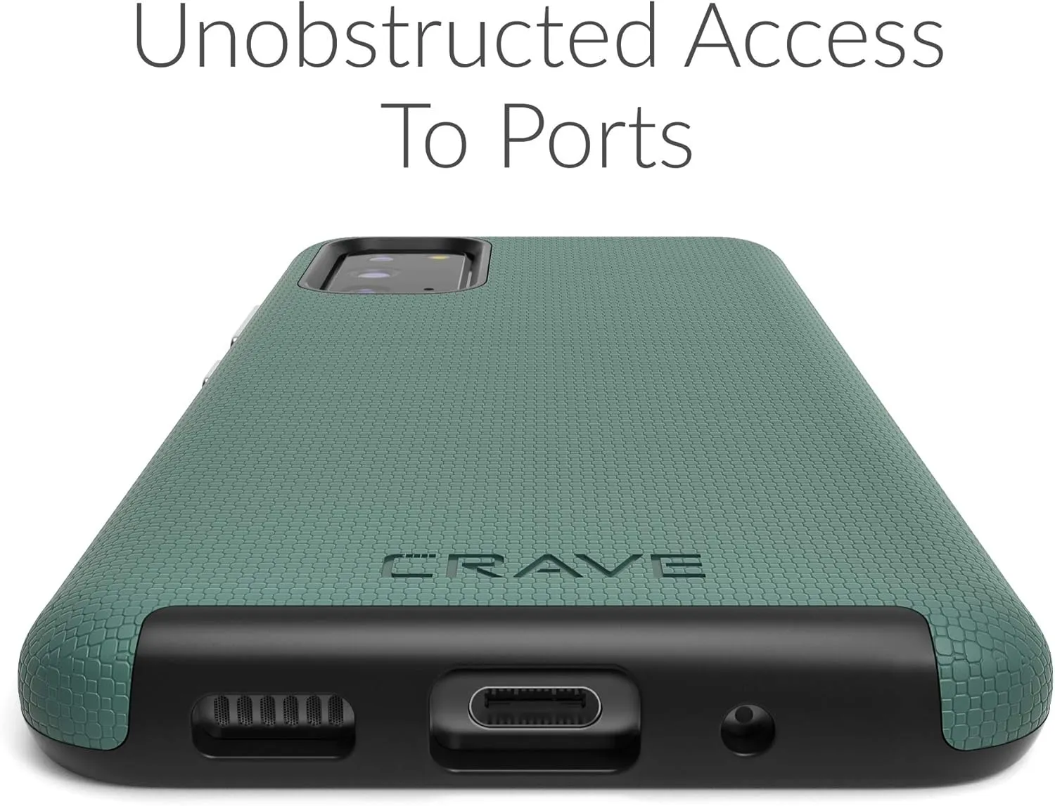 Crave Dual Guard for Samsung Galaxy S20 Case, Shockproof Protection Dual Layer Case for Samsung Galaxy S20, S20 5G - Forest Green