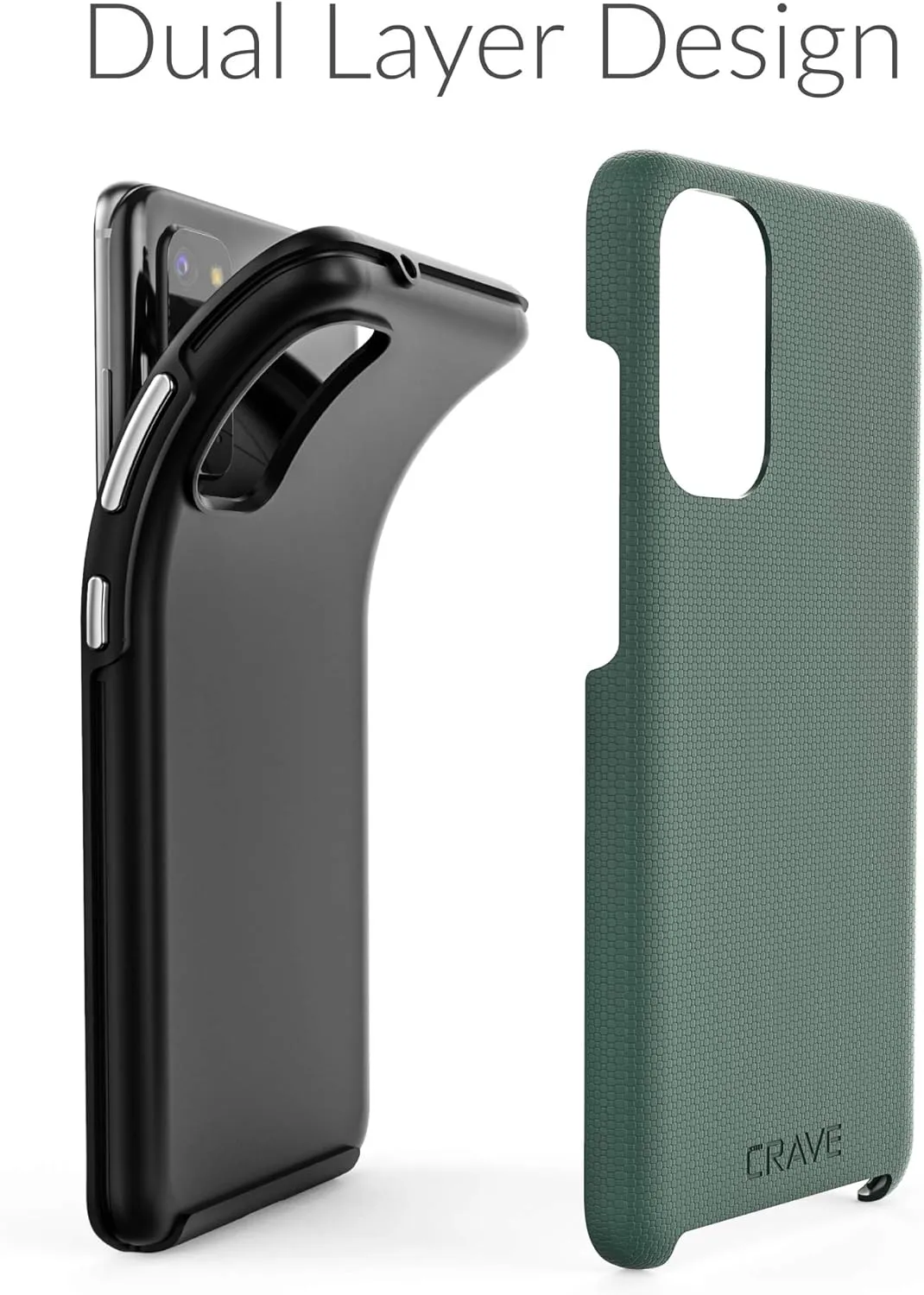 Crave Dual Guard for Samsung Galaxy S20 Case, Shockproof Protection Dual Layer Case for Samsung Galaxy S20, S20 5G - Forest Green