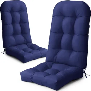 Crestlive Products Adirondack Chair Cushion, Rocking Chair Cushions High Back Set of 2, Thickened Patio Chair Pad for Indoor&Outdoor, Water Resistant Cushions for Adirondack Chair, 50x20x4 Inch, Navy
