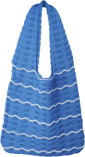 Crochet Tote Bag Cute Purse for Women Cutecore Key Chain Y2K Accessories Valentines Aesthetic Handbags for Women