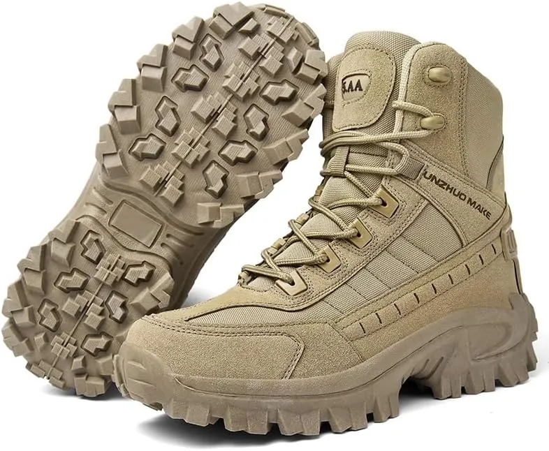 Cubicbee Mens Fashion Waterproof Sneakers Walking Casual Shoes Lightweight Running Shoes Athletic Gym Shoes Non-Slip Hiking Boots Tactical Boots